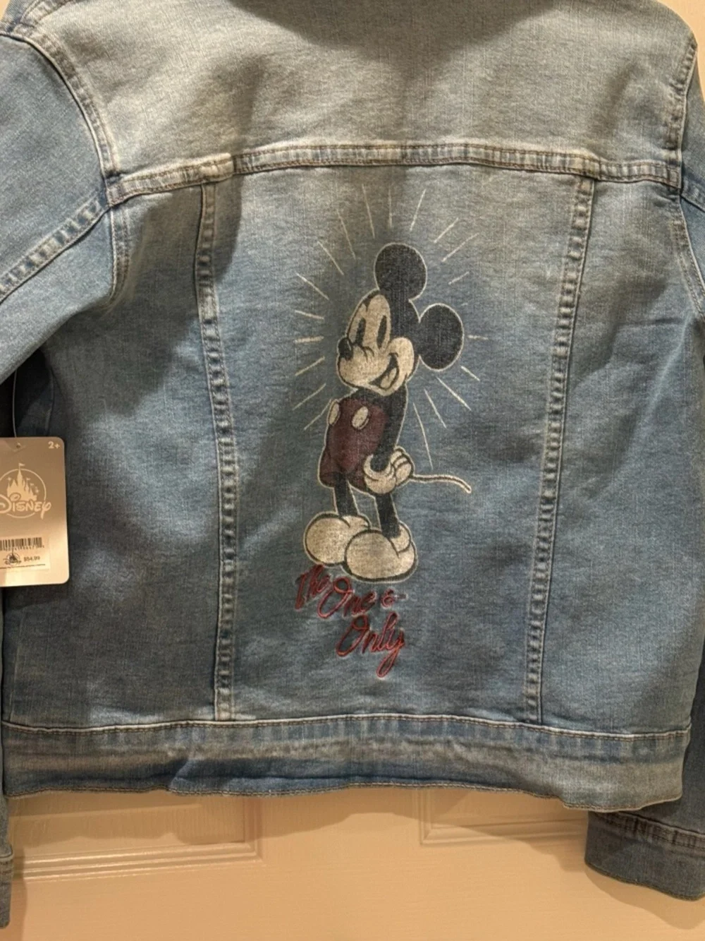 NWT Disney Store Mickey Mouse Denim Jean Jacket Girls Size 11/12USA